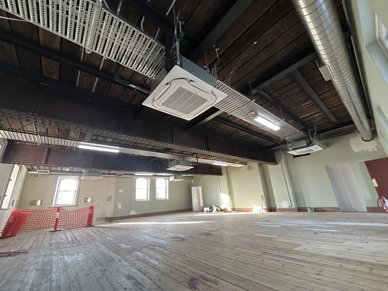 Golden Grove Football Club interior with installed HVAC equipment