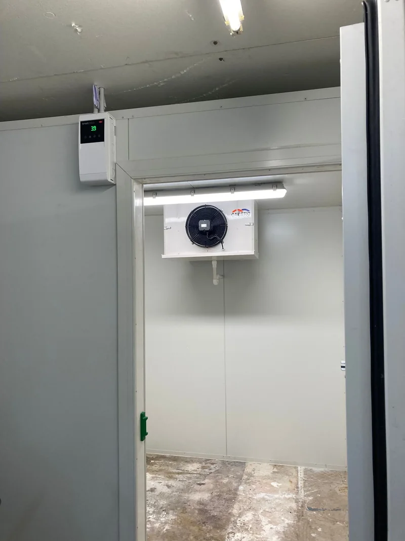 CODES coolroom installation with ceiling mounted refrigeration equipment